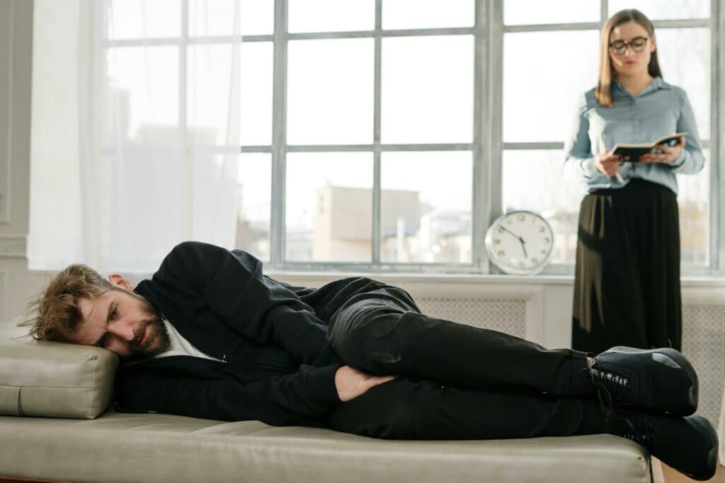 Man lying down after vasectomy